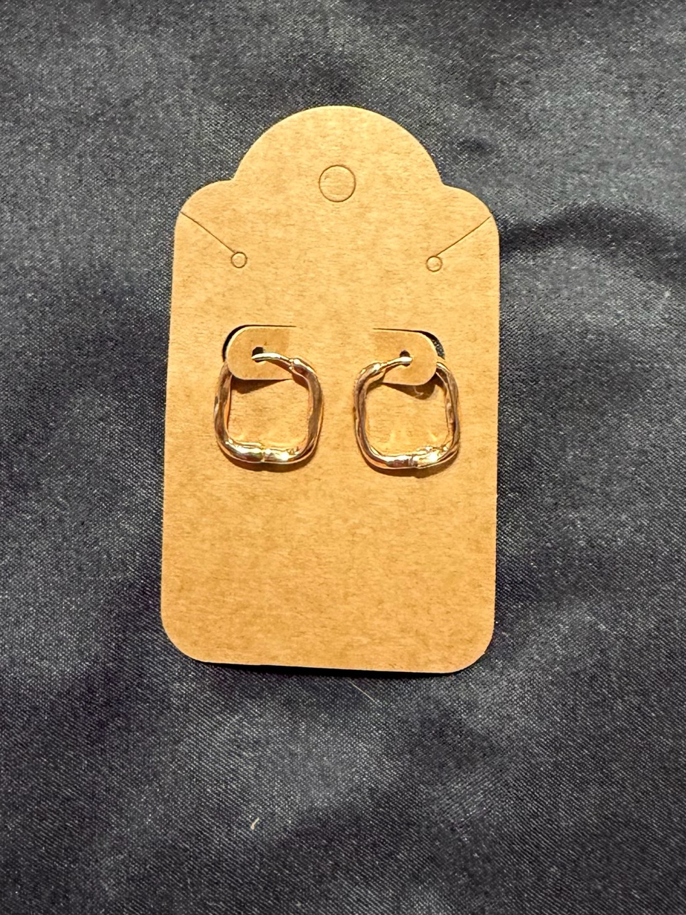 Source Unknown Gold Square Twist Hoop Earrings - Women Jewelry